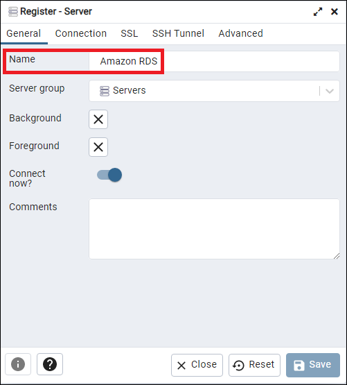 {database-client}: server general settings